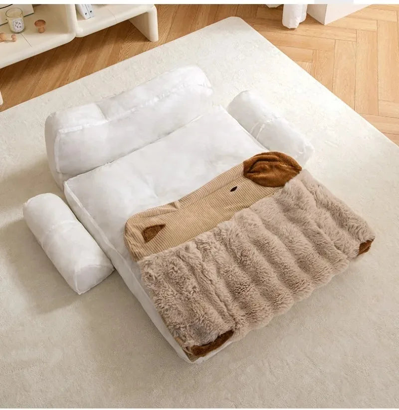 Coral Fleece Dog Bed