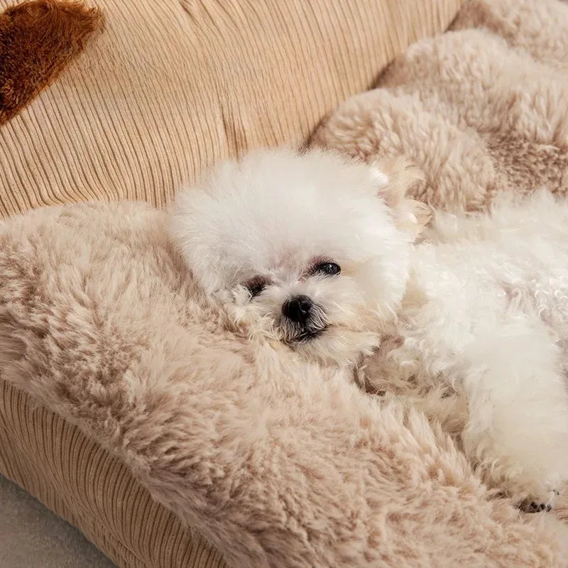 Coral Fleece Dog Bed