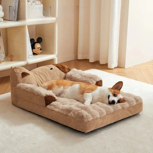 Coral Fleece Dog Bed