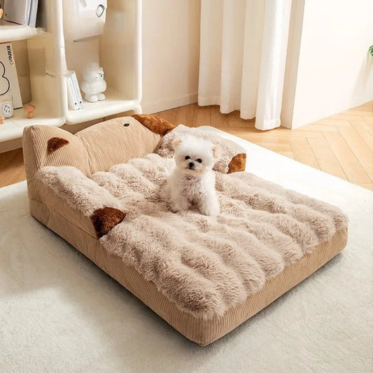 Coral Fleece Dog Bed